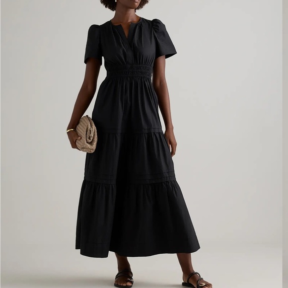 Quince Dresses & Skirts - Quince 100% Organic Cotton Poplin Tiered Maxi Dress